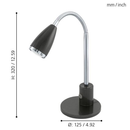 Eglo - LED bordslampa 1xGU10/3W/230V