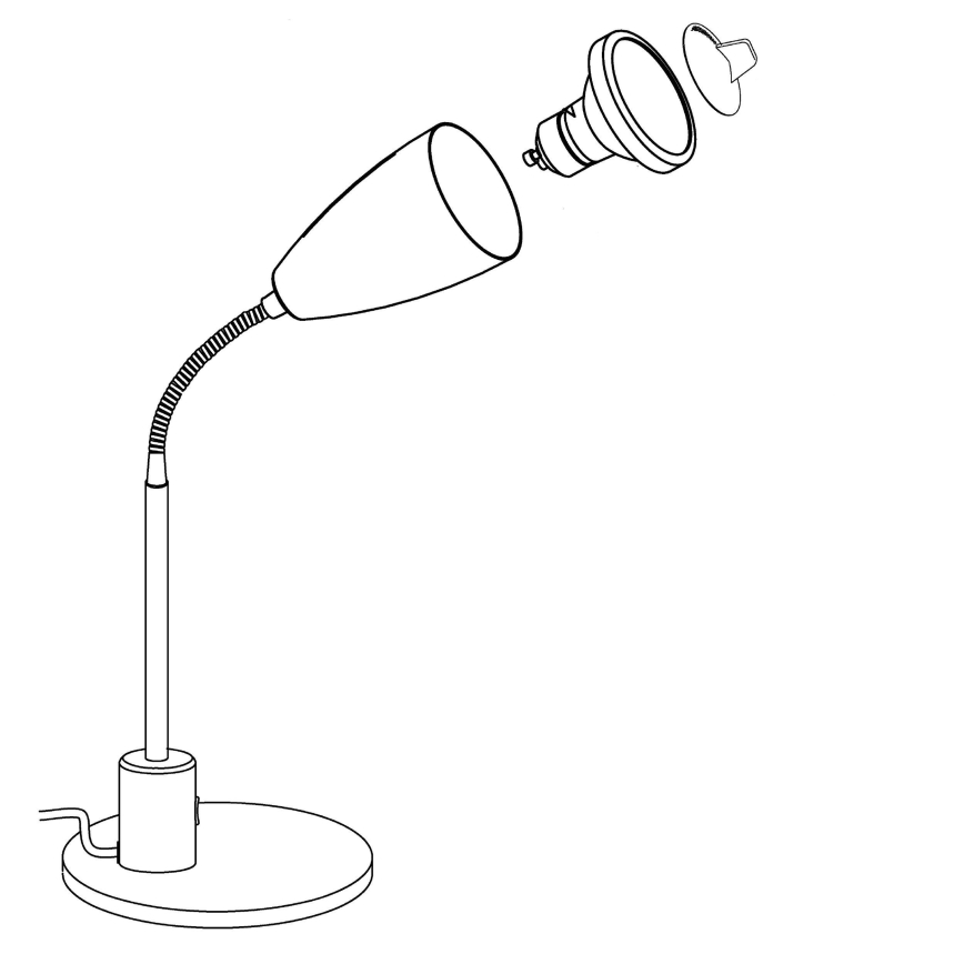 Eglo - LED bordslampa 1xGU10/3W/230V