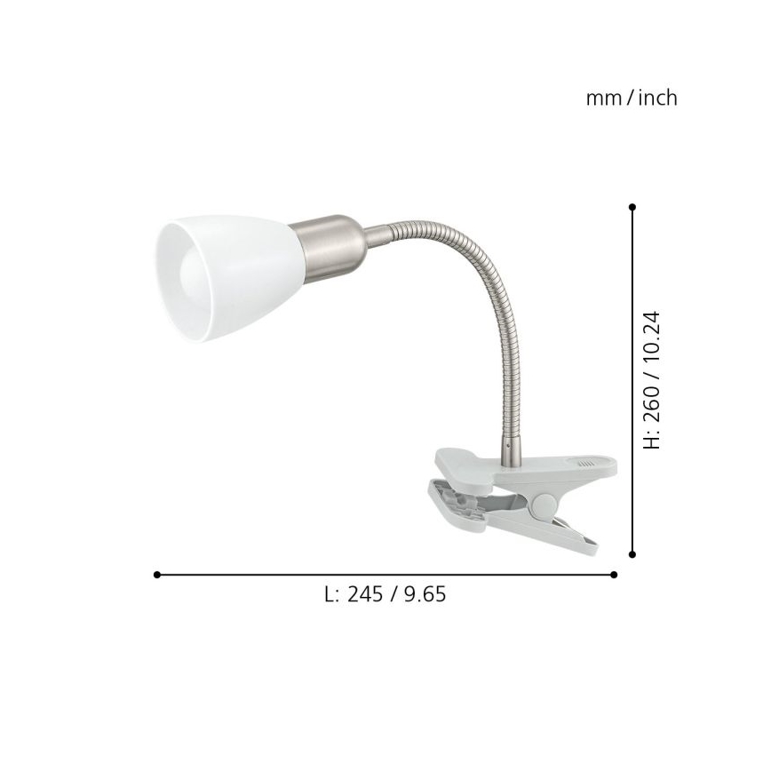 Eglo - LED-lampa med klämma 1xE14-LED/4W/230V