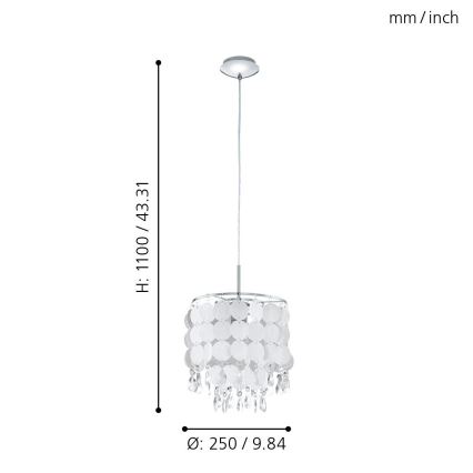Eglo - Taklampa 1xE27/60W/230V