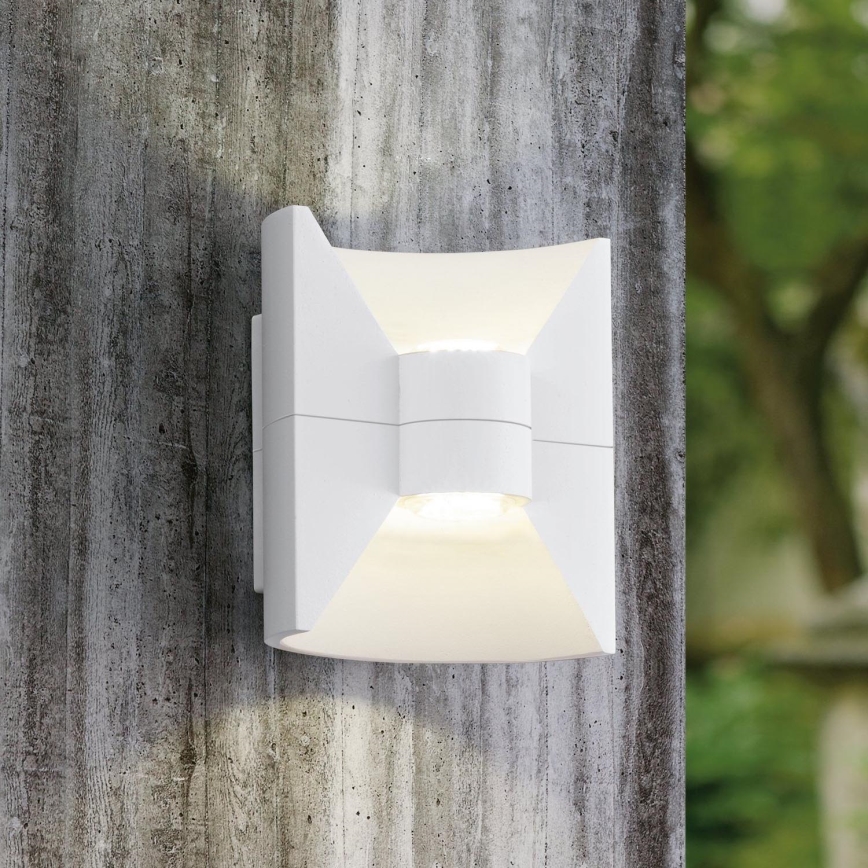 Eglo 93367 - LED utomhusvägglampa REDONDO Vit 2xLED-SMD/2,5W/230V IP44