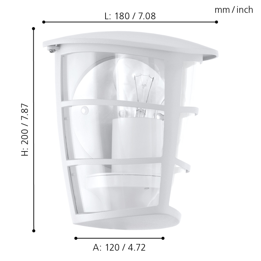 Eglo 93403 - LED Utomhus Väggbelysning ALORIA 1xE27/8,5W/230V IP44