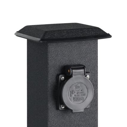 EGLO - Utomhus trädgård kolumn med uttag SCHUKO IP44