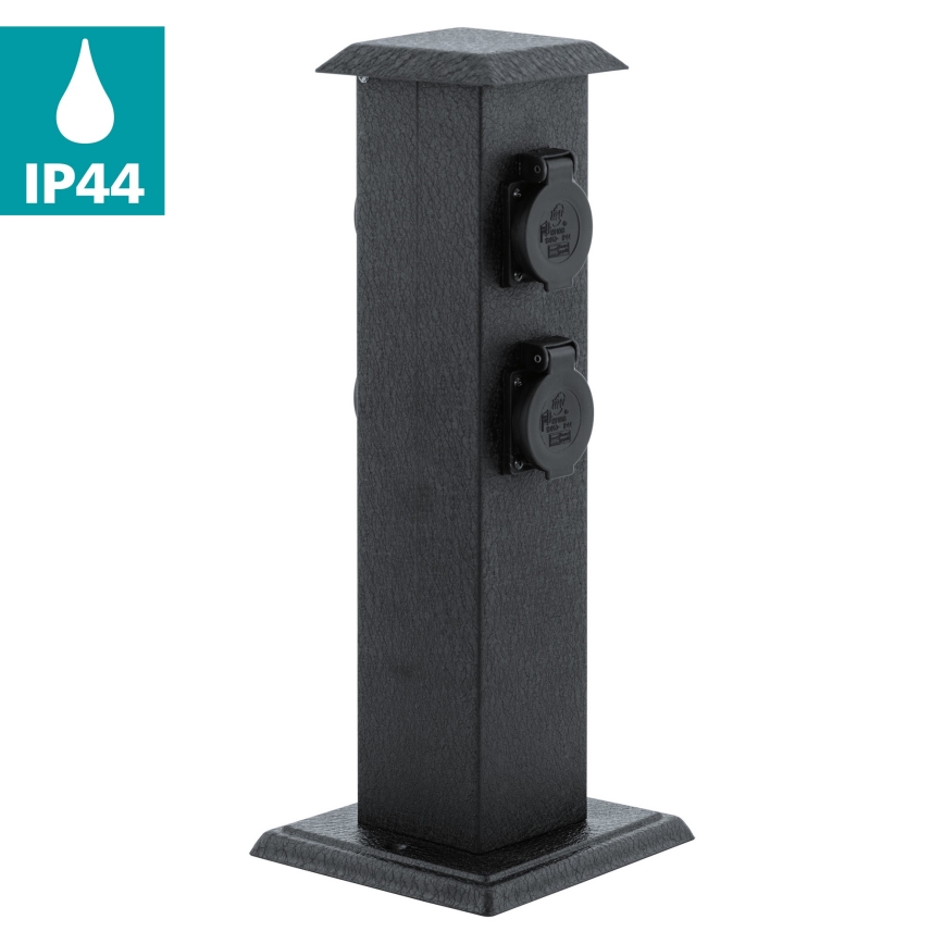 EGLO - Utomhus trädgård kolumn med uttag SCHUKO IP44