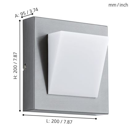Eglo 94114 - LED utomhusarmatur GALARY 1 LED/3,7W/230V IP44