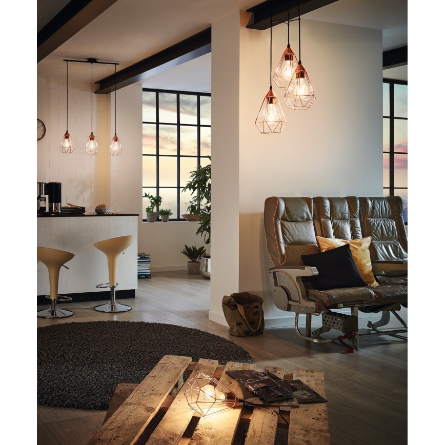 Eglo 94197 - TARBES bordslampa med stickkontakt, 1xE27/60W/230V