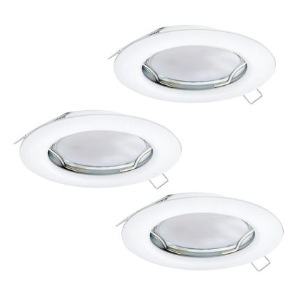Eglo - Set med 3 LED-infällda spotlights PENETO 1xGU10-LED/3W/230V