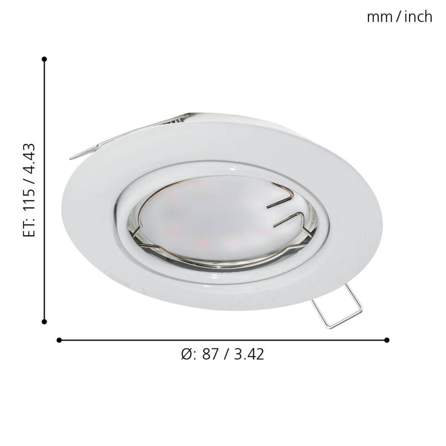 Eglo 94239 - LED Hängande Takbelysning PENETO 1xGU10-LED/5W/230V