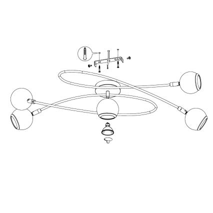 Eglo 94251 - LED spotlight LOCANDA 5xGU10-LED/3W/230V