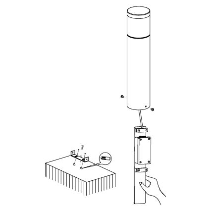 Eglo - LED-utomhusbelysning LED/3,7 W/230 V IP44
