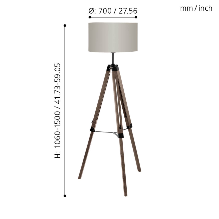 Eglo - Golvlampa 1xE27/60W/230V