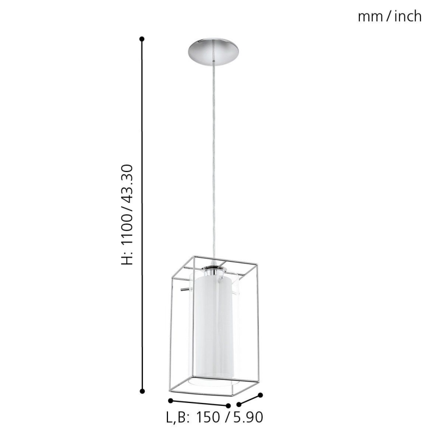 Eglo 94377 - Ljuskrona LONCINO 1 1xE27/60W/230V