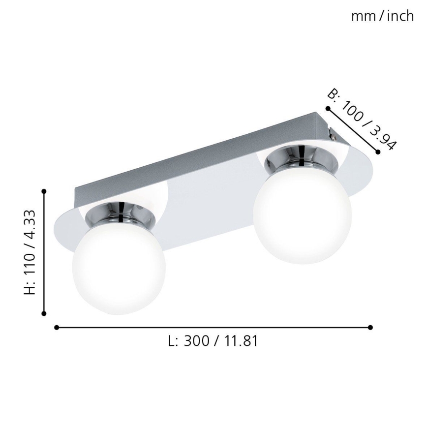 Eglo - LED badrumslampa 2xLED/3,3W/230V IP44