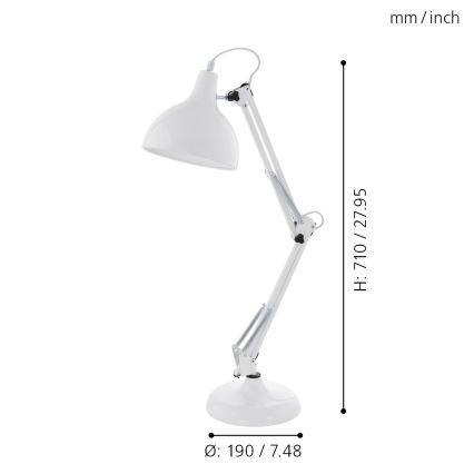 Eglo - Bordslampa 1xE27/40W/230V