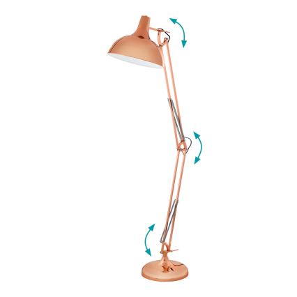 Eglo 94705 - Golvlampa BORGILLIO 1xE27/60W/230V