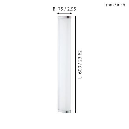 Eglo - LED-badrumsarmatur LED/16W/230V IP44