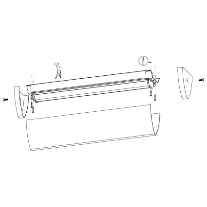 Eglo - LED-badrumsarmatur LED/16W/230V IP44