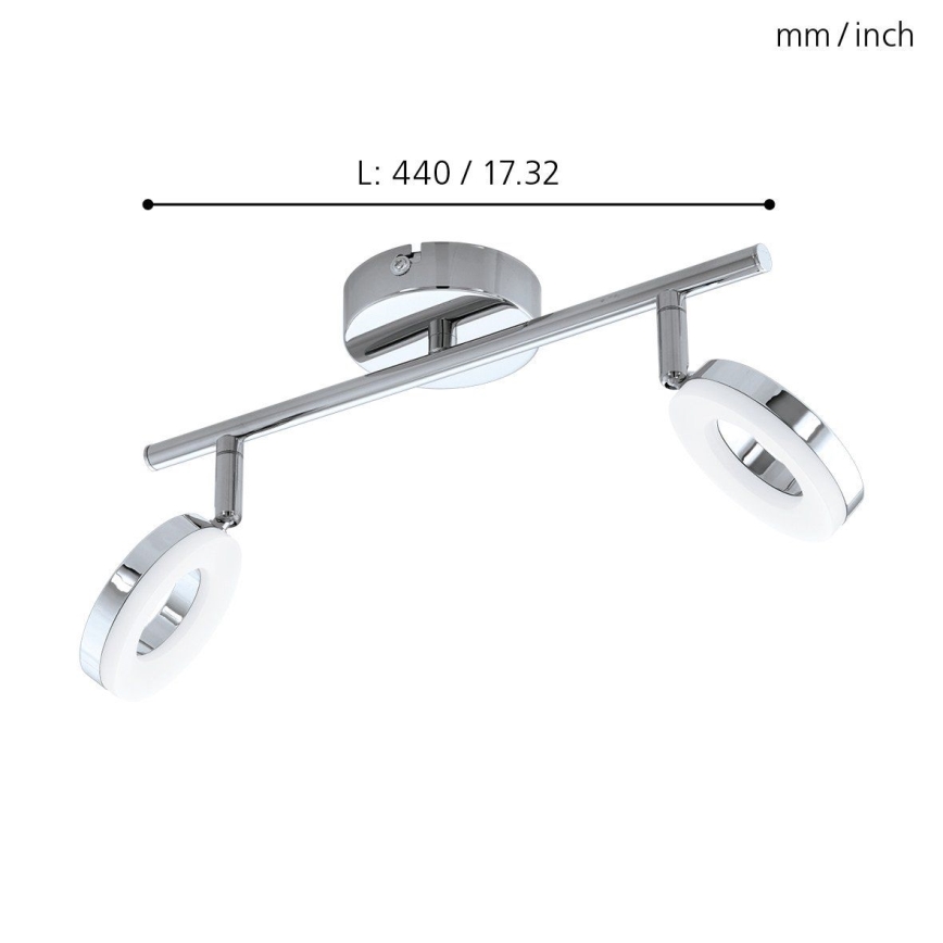 Eglo 94757 - LED badrumslampa GONARO 2xLED/3,8W/230V IP44