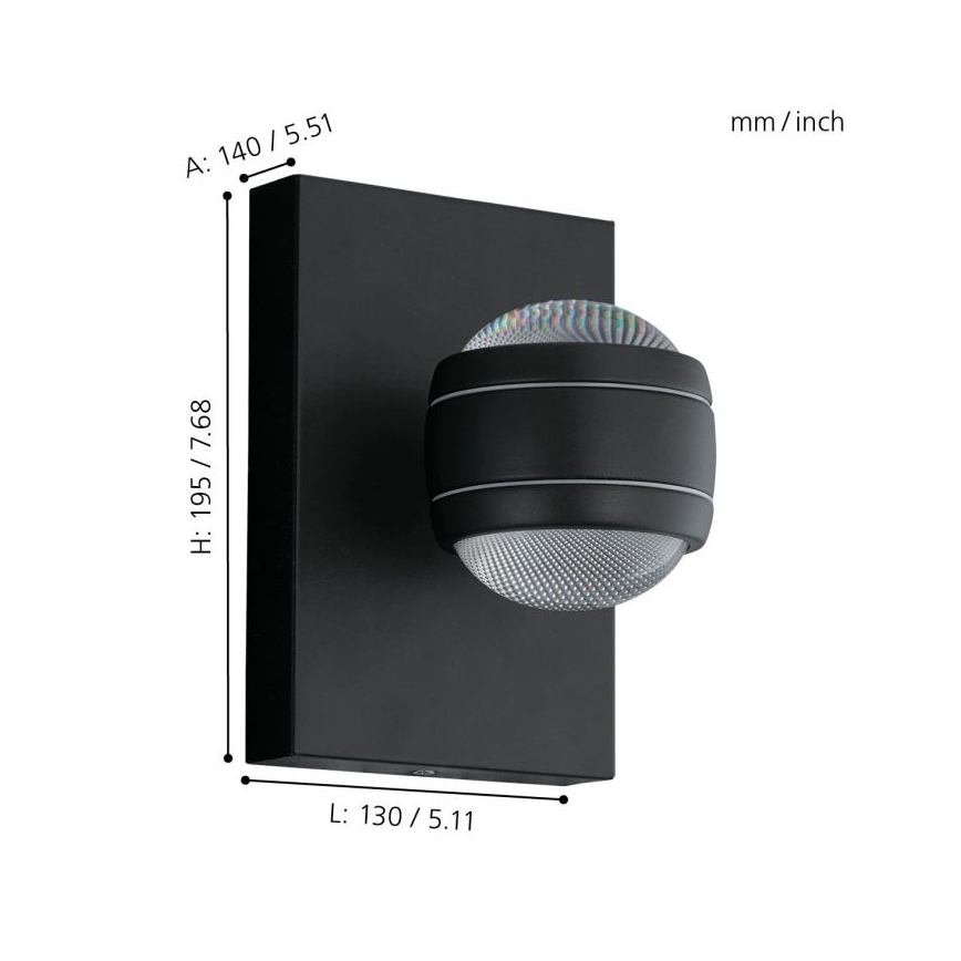 Eglo 94848 - LED-utomhusarmatur SESIMBA 2x LED, 3,7 W, 230 V, IP44