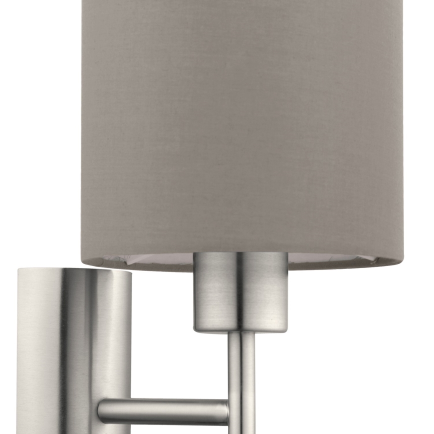 Eglo - Vägglampa 1xE27/60W/230V taupe