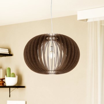 Eglo 95026 - Takpendel på kabel STELLATO 1xE27/60W/230V Ø 70 cm brun