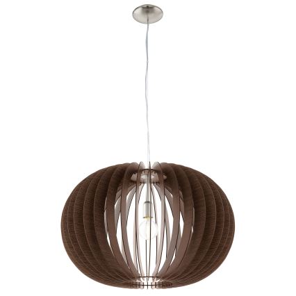 Eglo 95026 - Takpendel på kabel STELLATO 1xE27/60W/230V Ø 70 cm brun