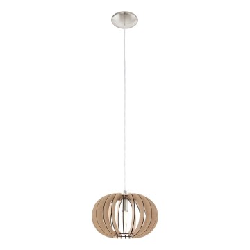 Eglo 95038 - Takpendel på kabel STELLATO 1xE27/60W/230V, Ø 30 cm, beige