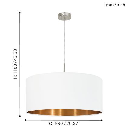 Eglo - Taklampa 1xE27/60W/230V