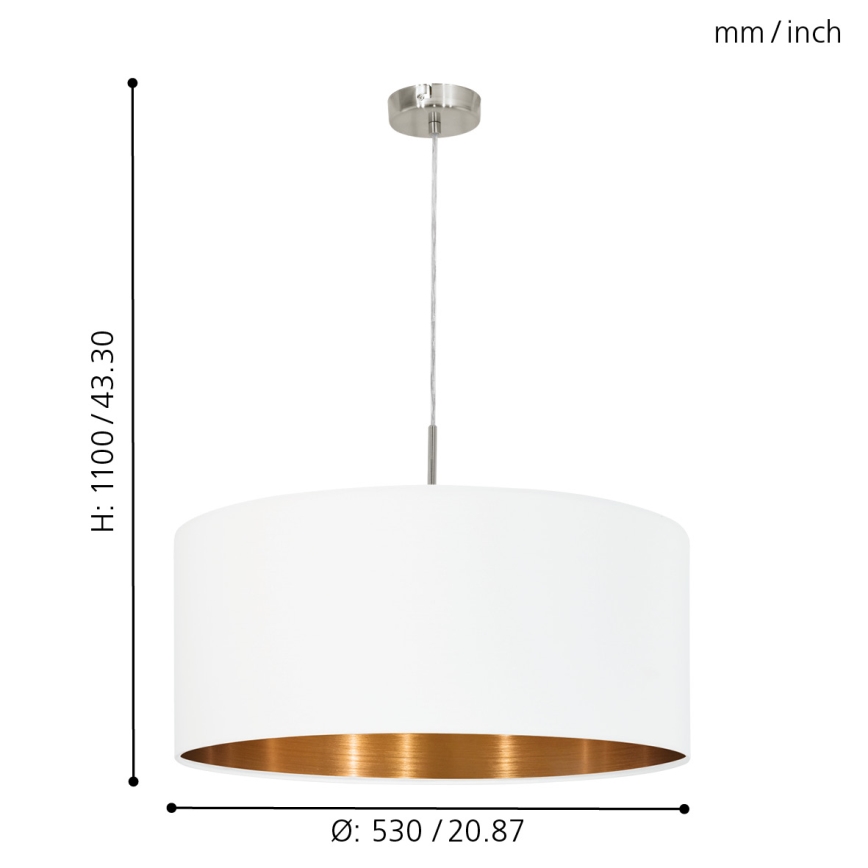 Eglo - Taklampa 1xE27/60W/230V