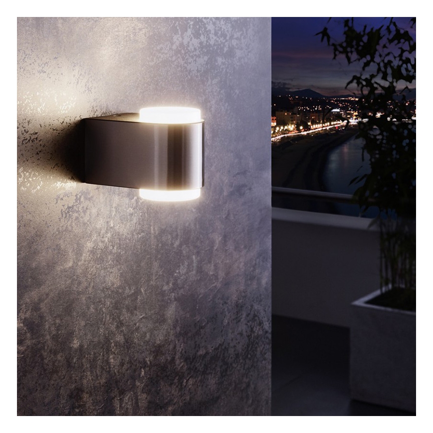 Eglo 95079 - Utomhusvägglampa BRIONES 2xLED/3W/230V IP44