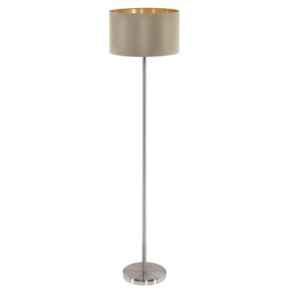 Eglo - Golvlampa 1xE27/60W/230V taupe