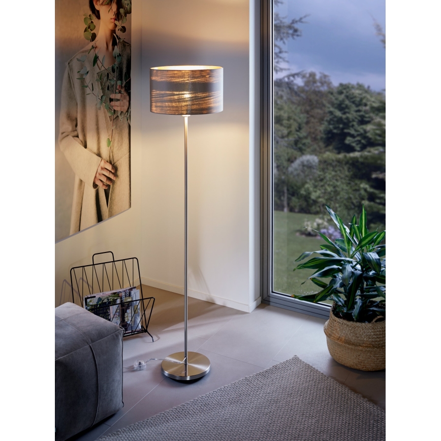 Eglo - Golvlampa 1xE27/60W/230V taupe