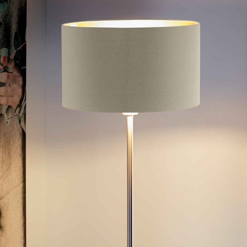 Eglo - Golvlampa 1xE27/60W/230V taupe