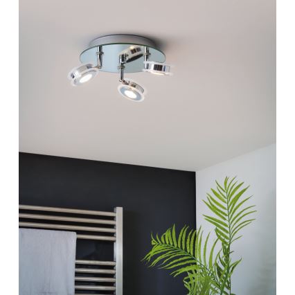 Eglo 95279 - LED Badrum spotlight AGUEDA 3xLED/3.3W/230V