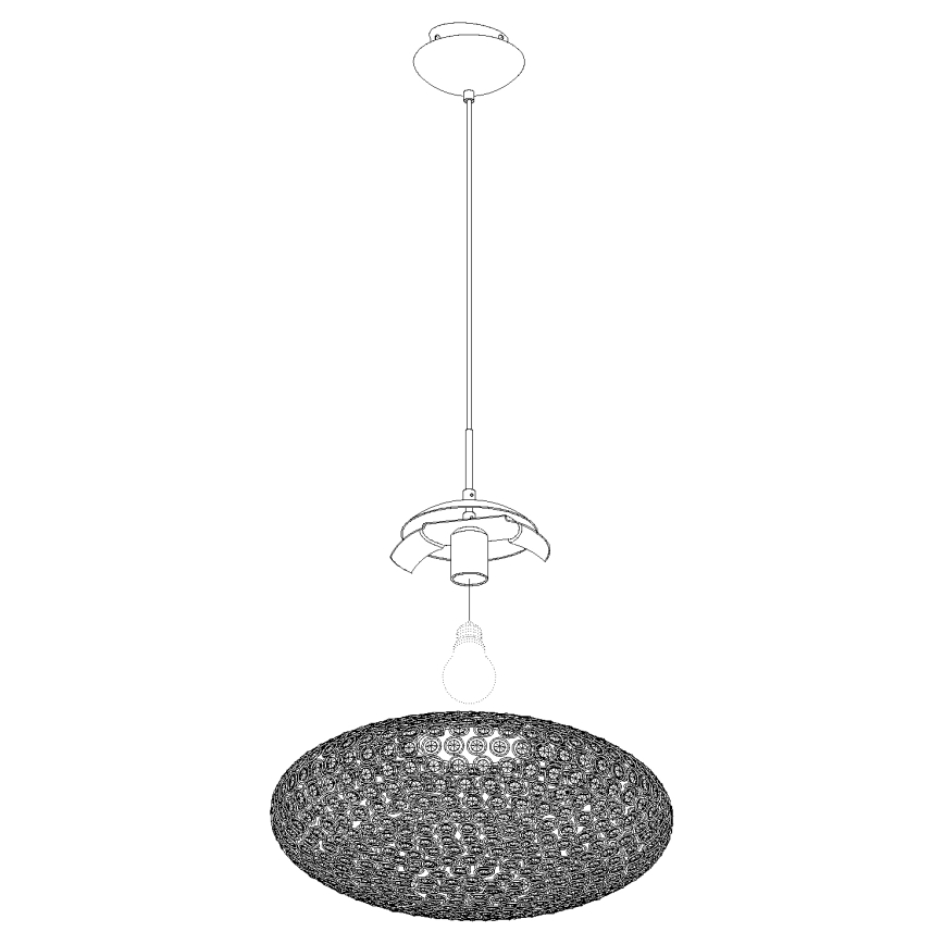 Eglo - Ljuskrona med textilsladd 1xE27/60W/230V