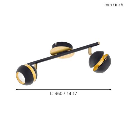 Eglo 95483 - LED spotlight NOCITO 2xGU10-LED/4W/230V