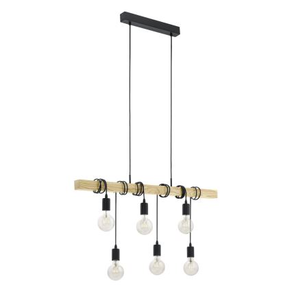 Eglo 95499 - Hängande lampa TOWNSHEND 6xE27/60W/230V
