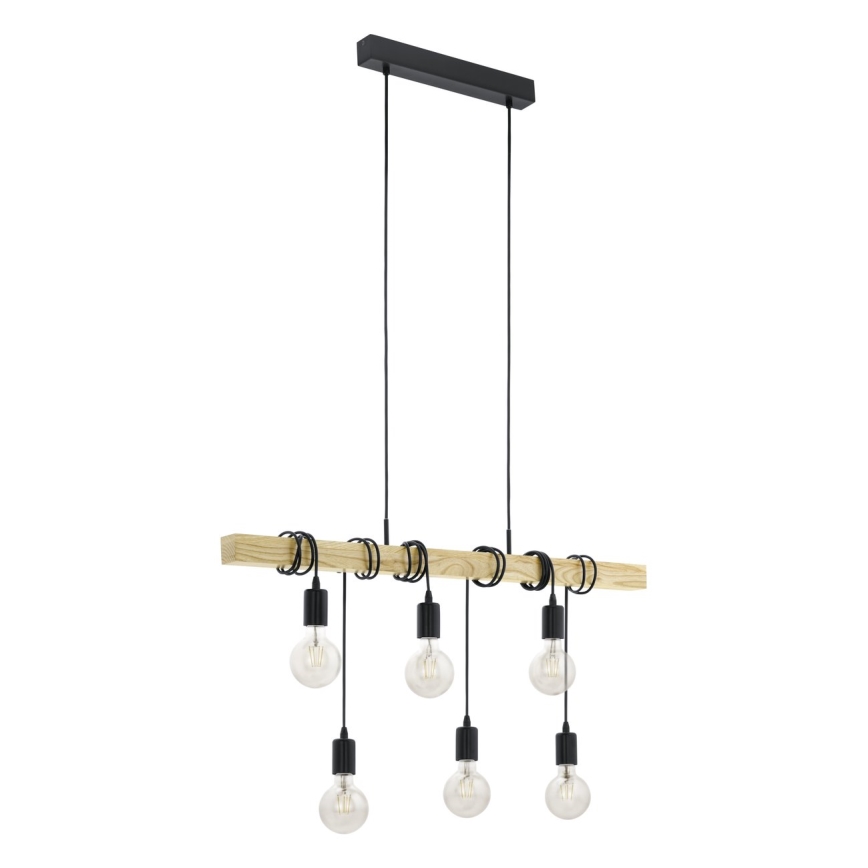 Eglo 95499 - Hängande lampa TOWNSHEND 6xE27/60W/230V