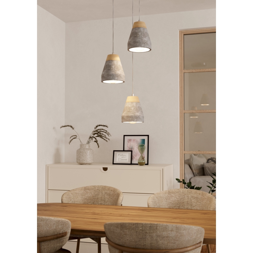 Eglo 95526 - Ljuskrona TAREGA 3xE27/60W/230V