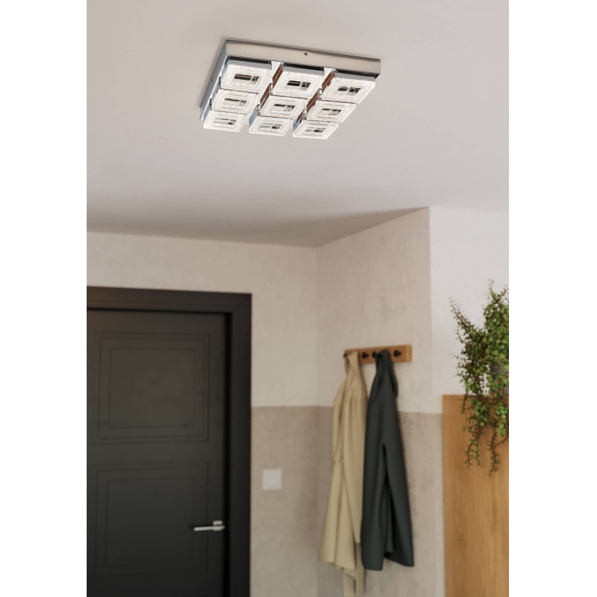 Eglo 95658 - Kristalltaklampa FRADELO, 9x LED, 4 W, 230 V