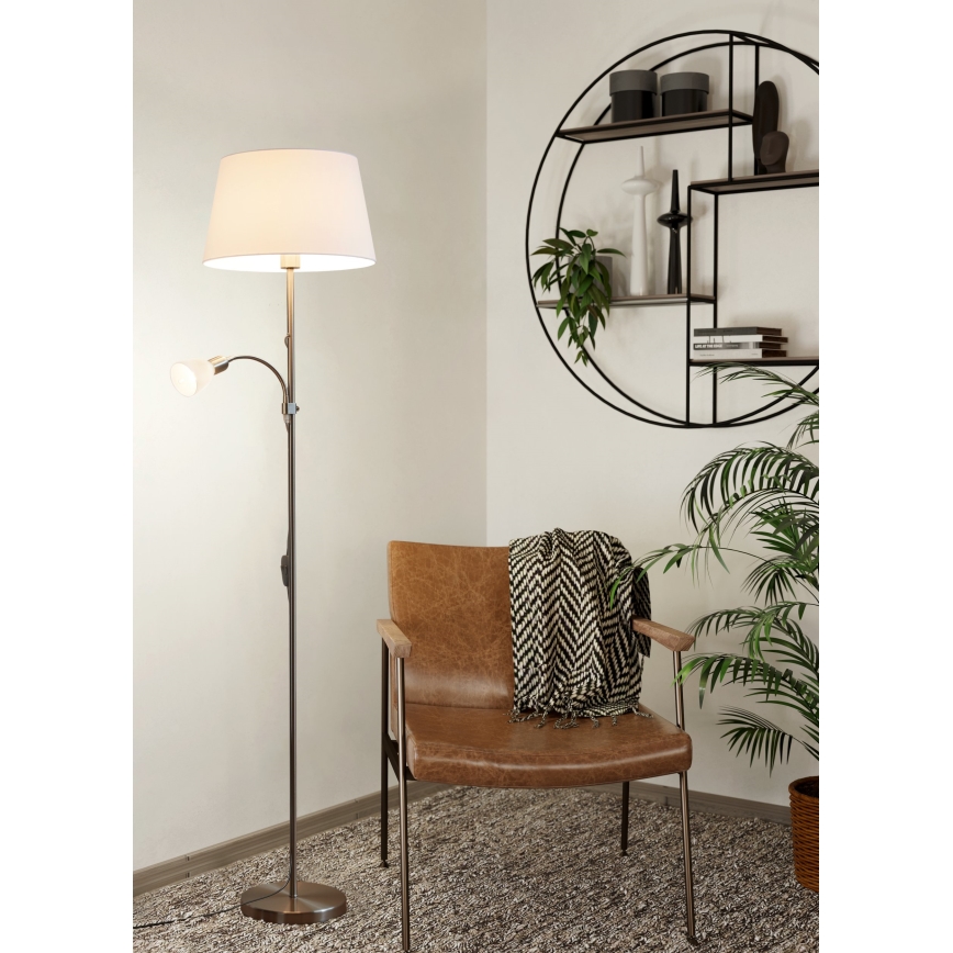 Eglo 95686 - Golvlampa CONESA 1xE27/60W + 1xE14/40W
