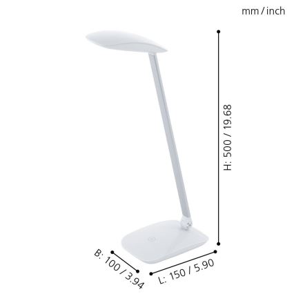 Eglo - LED dimbar bordslampa LED/4,5W/12V/230V