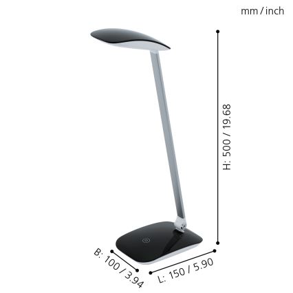 Eglo - dimbar LED-bordslampa, 4,5 W, USB