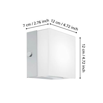 Eglo 95747 - LED-väggarmatur ALEA 2 LED/3,7W/230V