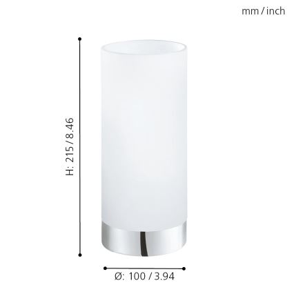 Eglo 95776 - Bordslampa DAMASCO 1 1xE27/60W/230V