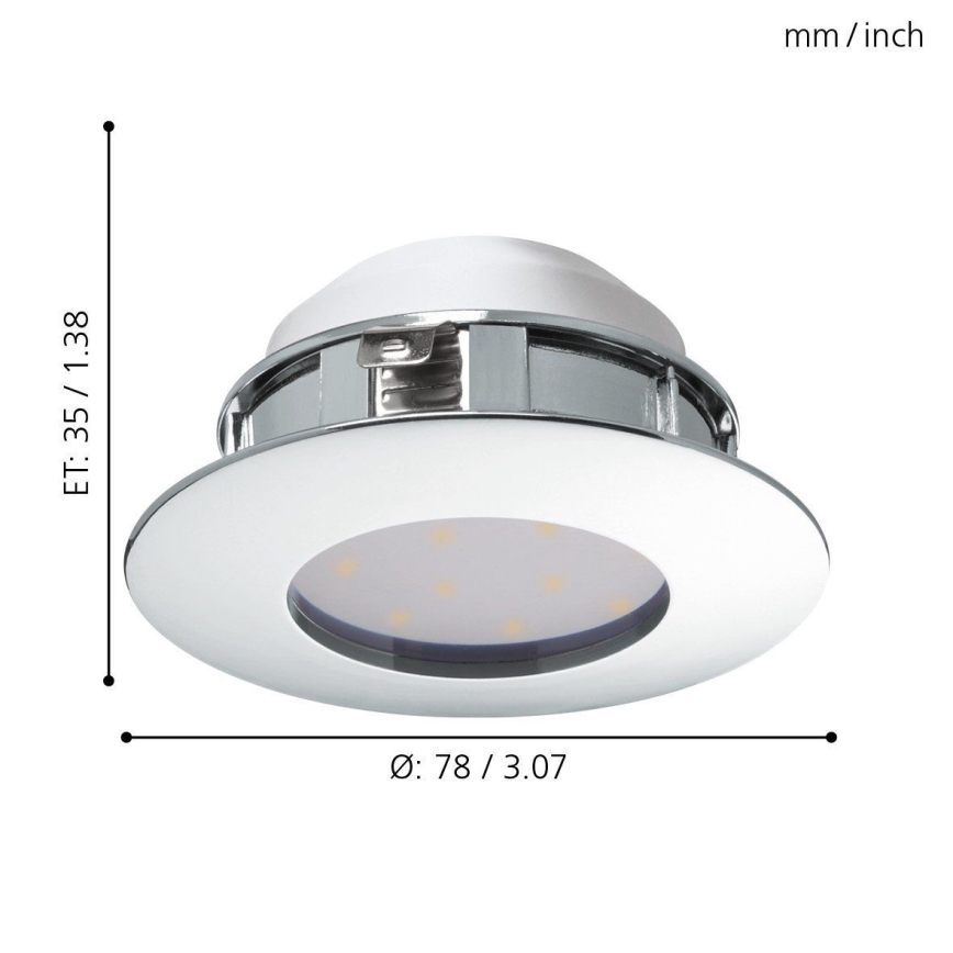 Eglo - LED infälld takarmatur LED/4,9W/230V