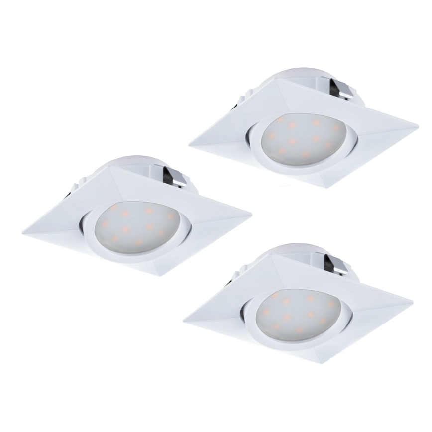 Eglo - Set om 3 LED-infällda takarmaturer PINEDA LED/4,9W/230V
