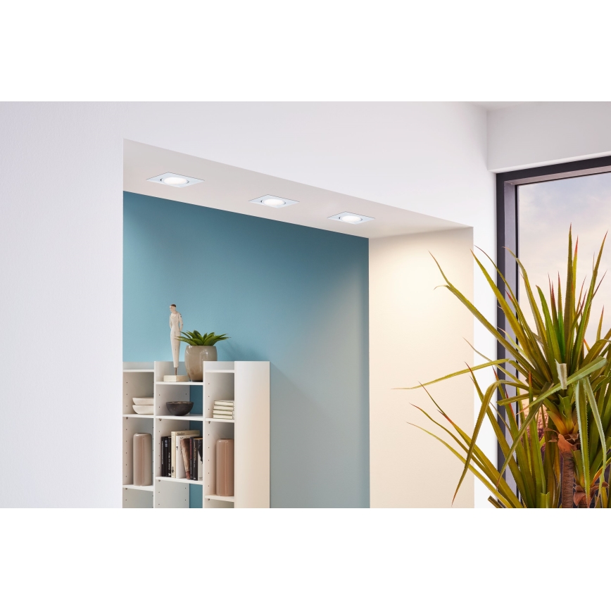 Eglo - Set om 3 LED-infällda takarmaturer PINEDA LED/4,9W/230V