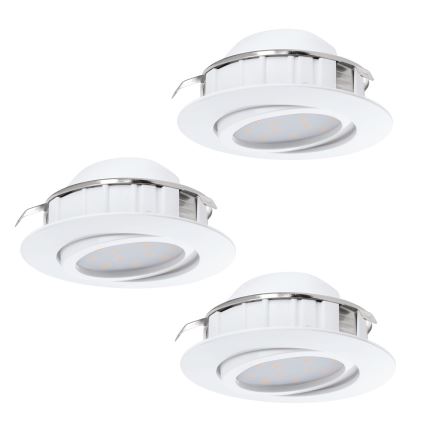 Eglo - Set med 3 infällda LED-armaturer PINEDA LED/4,9W/230V