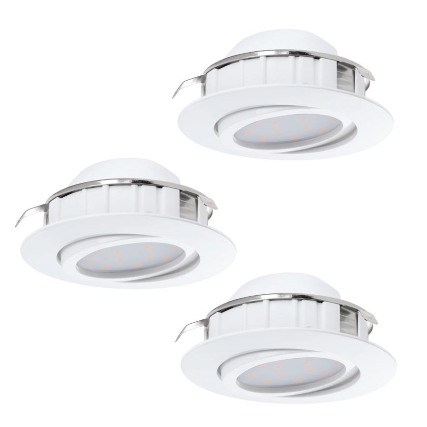 Eglo - Set med 3 infällda LED-armaturer PINEDA LED/4,9W/230V